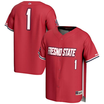 Fresno State Bulldogs Lightweight Gameday Greats Red Baseball Jersey product image