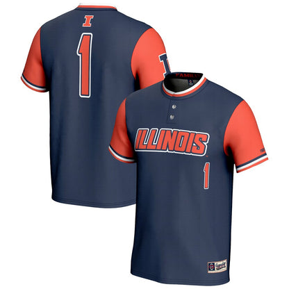 Illinois Fighting Illini Lightweight Gameday Greats Navy Football Jersey product image