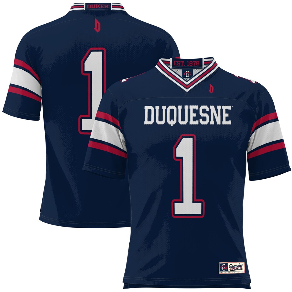 Duquesne Dukes Gameday Greats Blue Football Jersey product image
