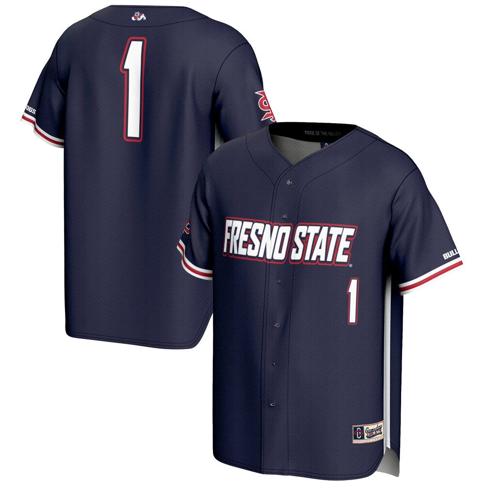 Fresno State Bulldogs Lightweight Gameday Greats Navy Baseball Jersey product image