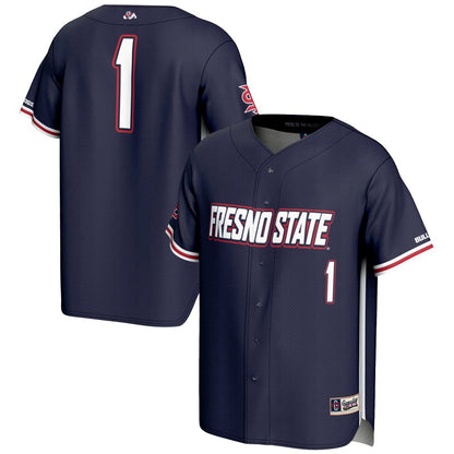 Fresno State Bulldogs Lightweight Gameday Greats Navy Baseball Jersey product image