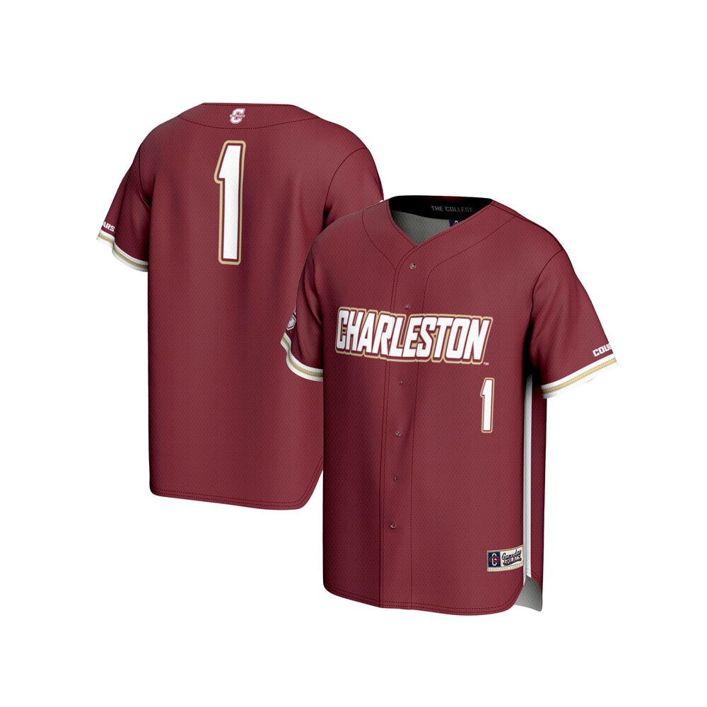 Charleston Cougars Lightweight Gameday Greats Maroon Baseball Jersey product image