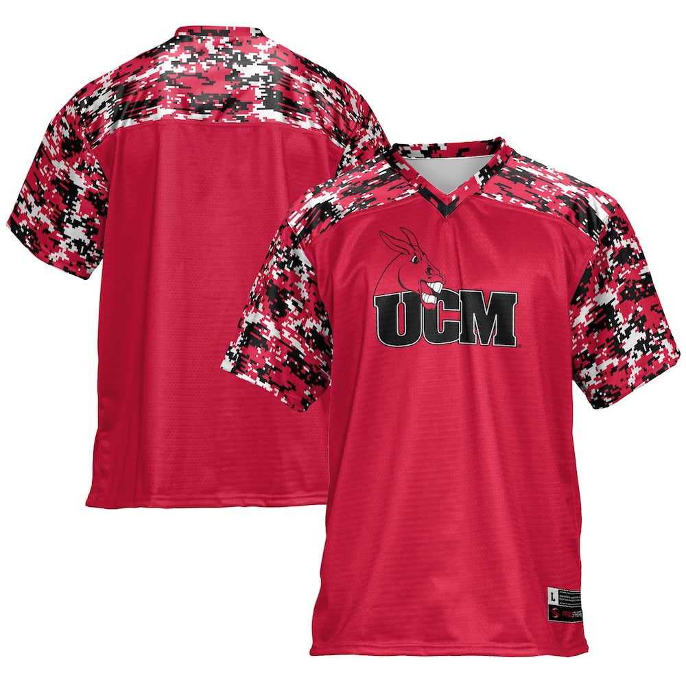 Central Missouri Mules Gameday Greats Red Football Jersey product image