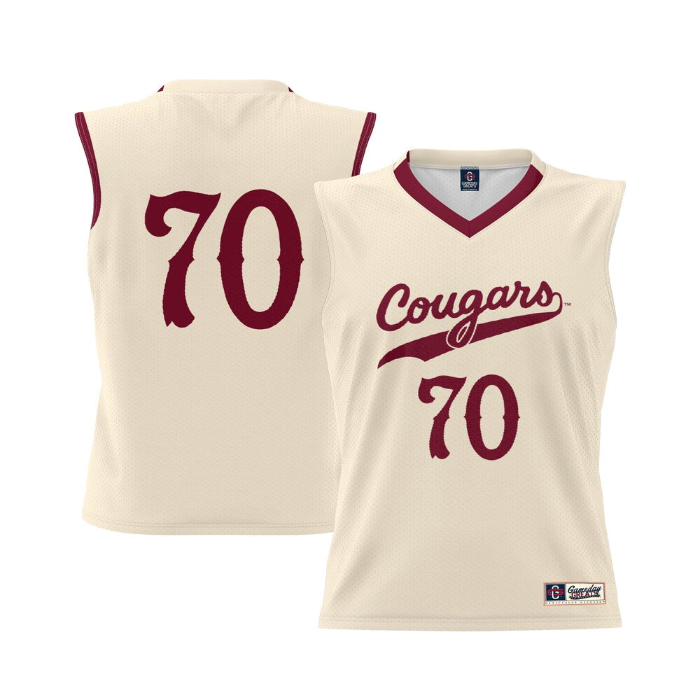 Charleston Cougars Lightweight Gameday Greats Cream Basketball Jersey product image