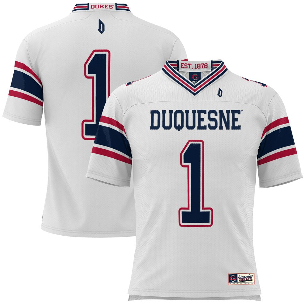 Duquesne Dukes Gameday Greats White Football Jersey product image