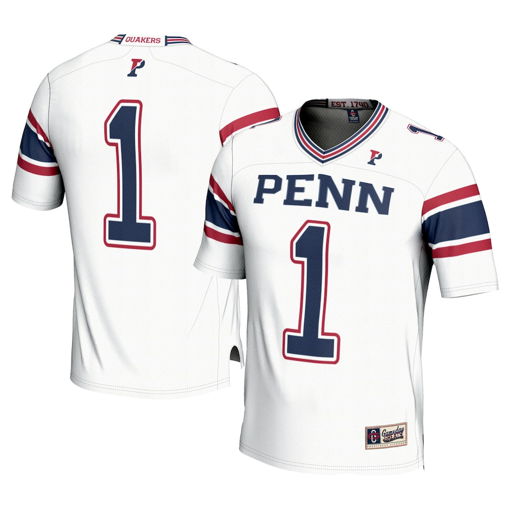 Pennsylvania Quakers Gameday Greats White Football Jersey product image
