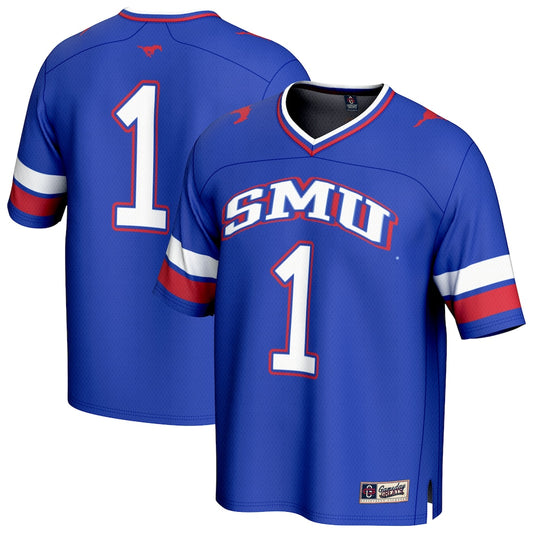 SMU Mustangs Gameday Greats Royal Football Jersey product image