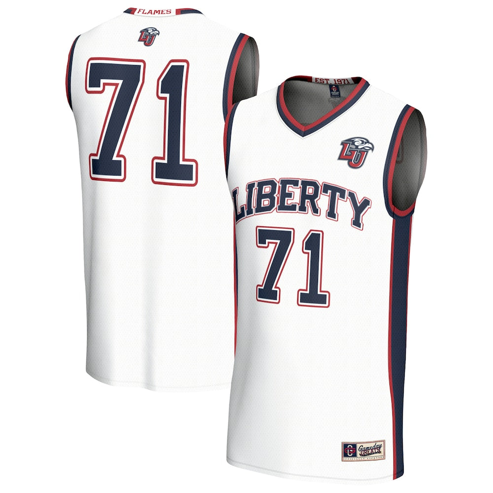 Liberty Flames Lightweight Gameday Greats White Basketball Jersey product image