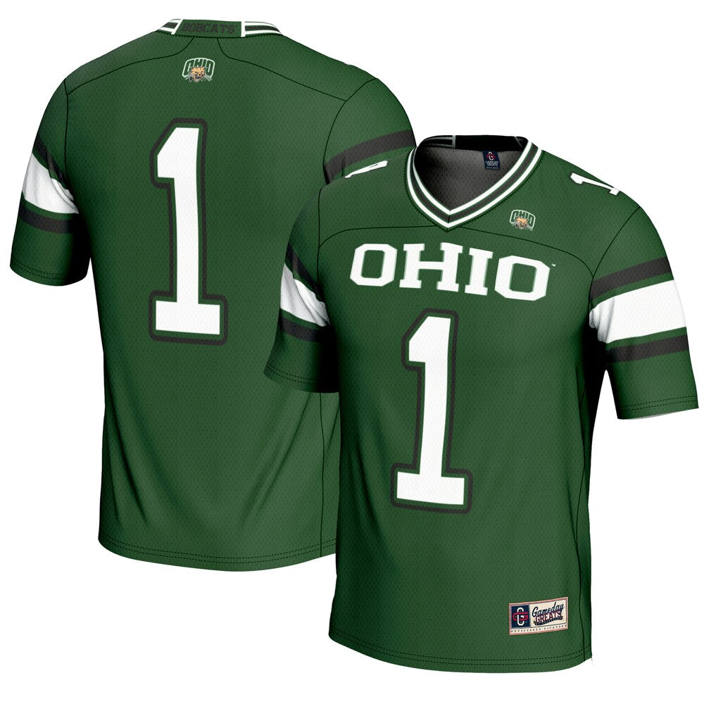 Ohio Bobcats Gameday Greats Green Football Jersey product image