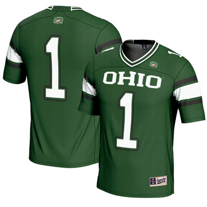 Ohio Bobcats Gameday Greats Green Football Jersey product image