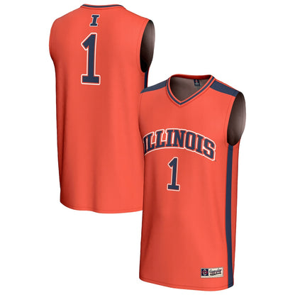 Illinois Fighting Illini Lightweight Gameday Greats Orange Basketball Jersey product image