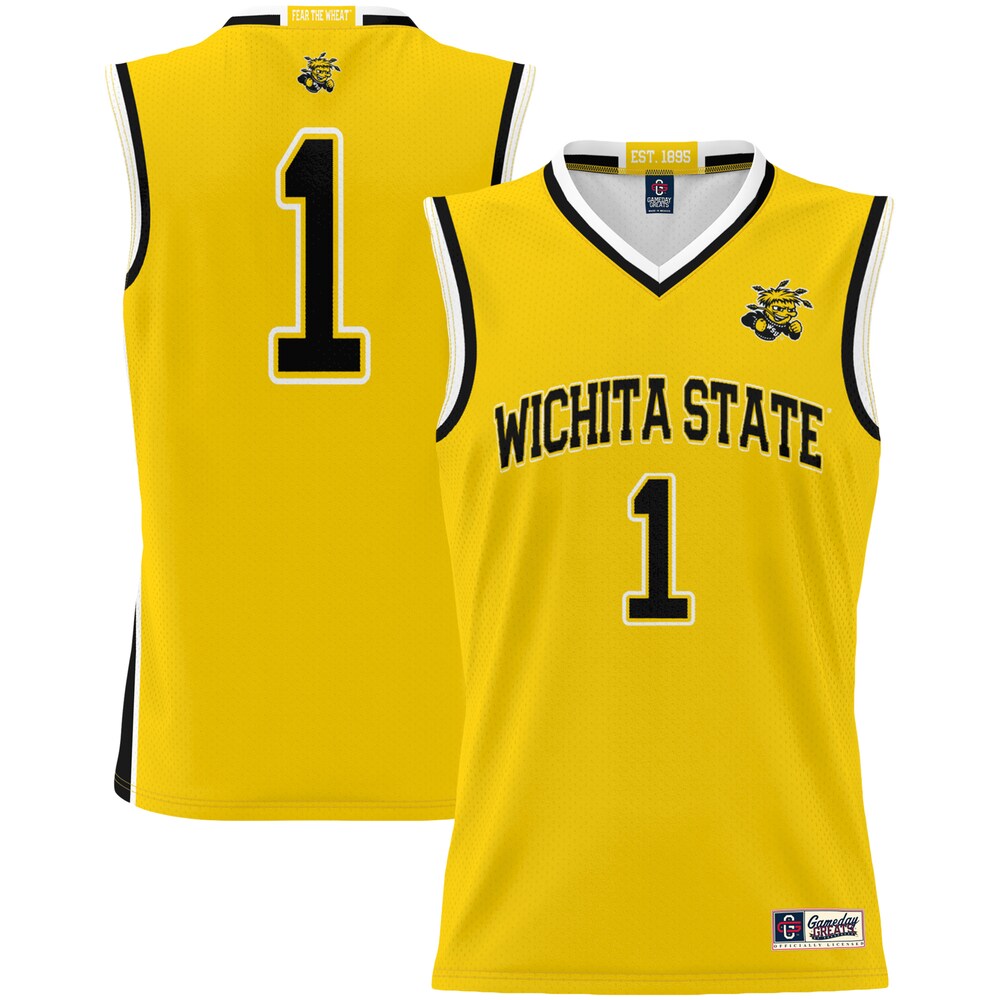 Wichita State Shockers Gameday Greats Yellow Basketball Jersey product image