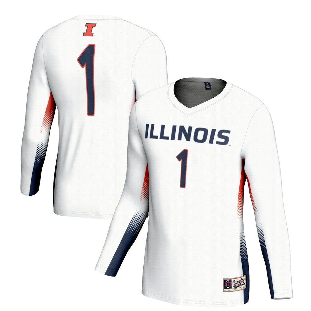 Illinois Fighting Illini Lightweight Gameday Greats White Football Jersey product image