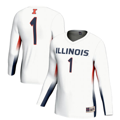 Illinois Fighting Illini Lightweight Gameday Greats White Football Jersey product image