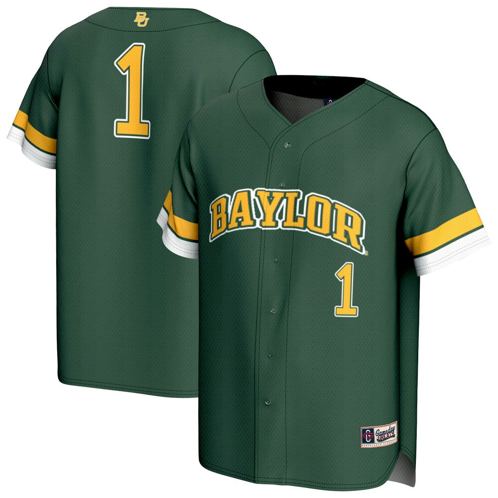 Baylor Bears Lightweight Gameday Greats Green Baseball Jersey product image