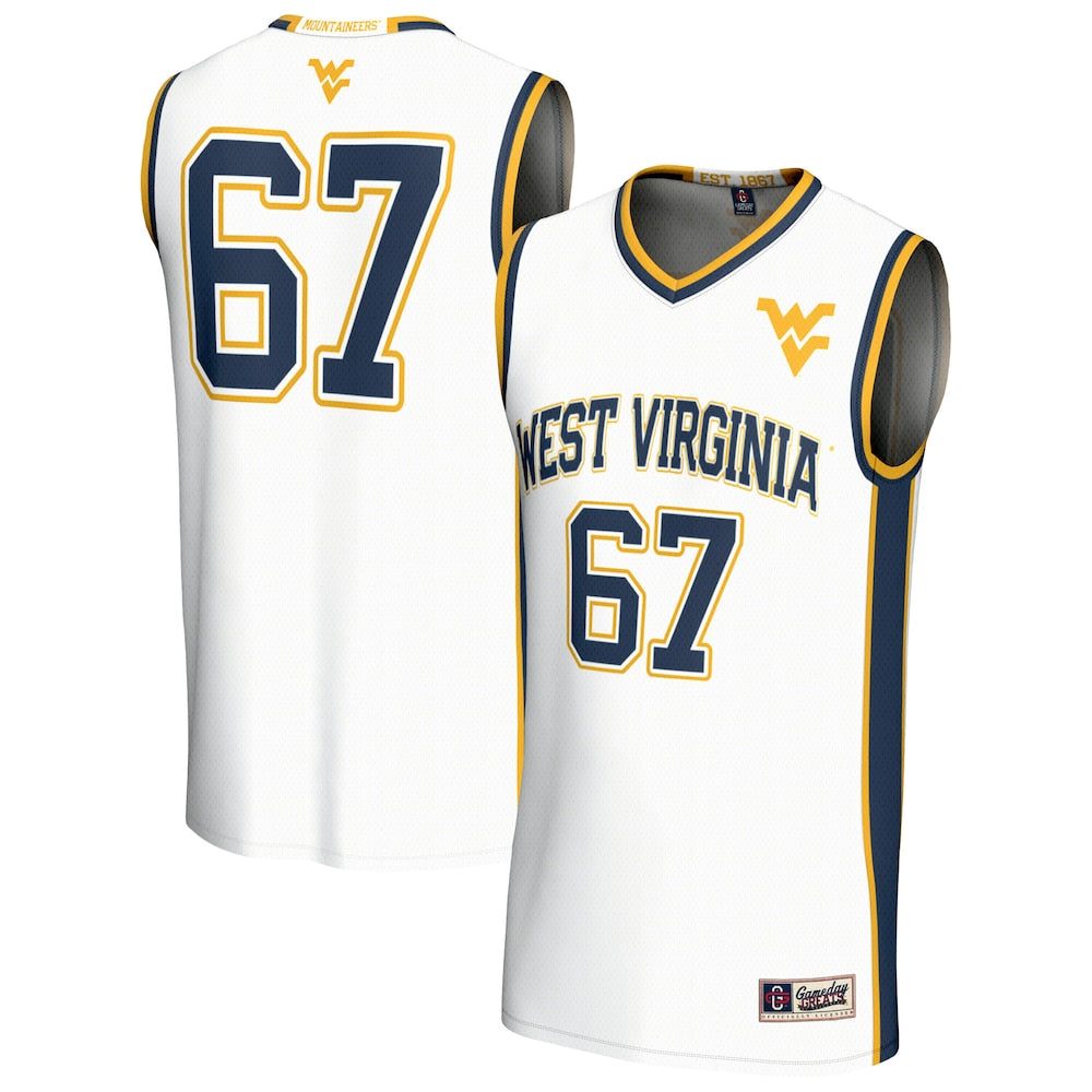 West Virginia Mountaineers Lightweight Gameday Greats White Basketball Jersey product image