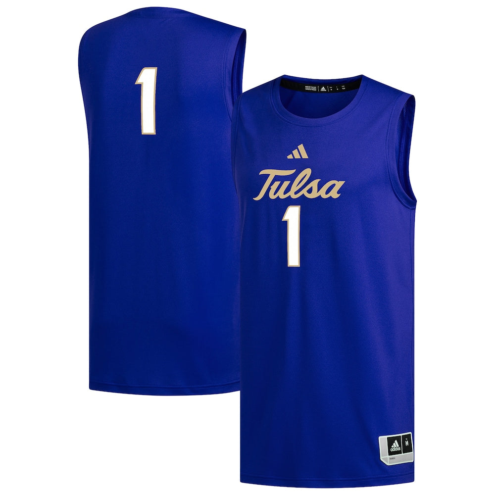 Tulsa Golden Hurricane #1 Replica Royal Basketball Jersey product image