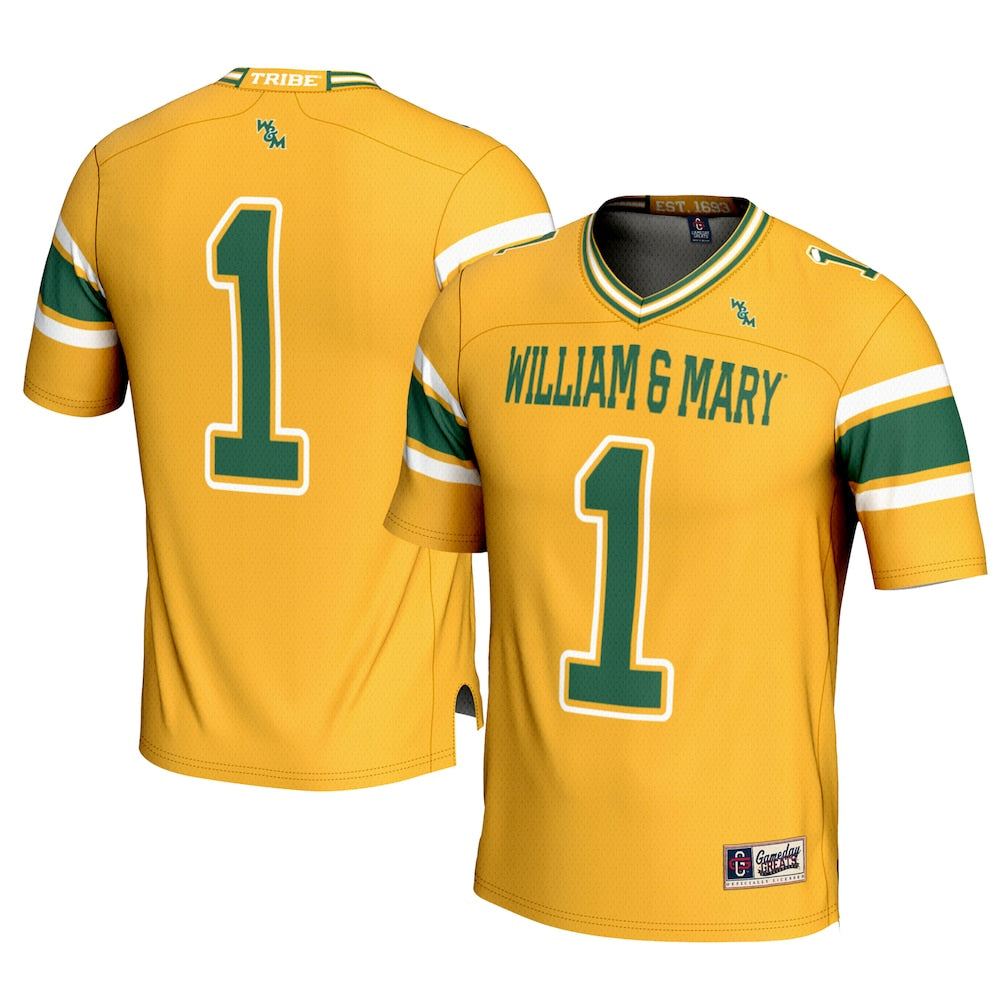 William & Mary Tribe Gameday Greats Gold Football Jersey product image