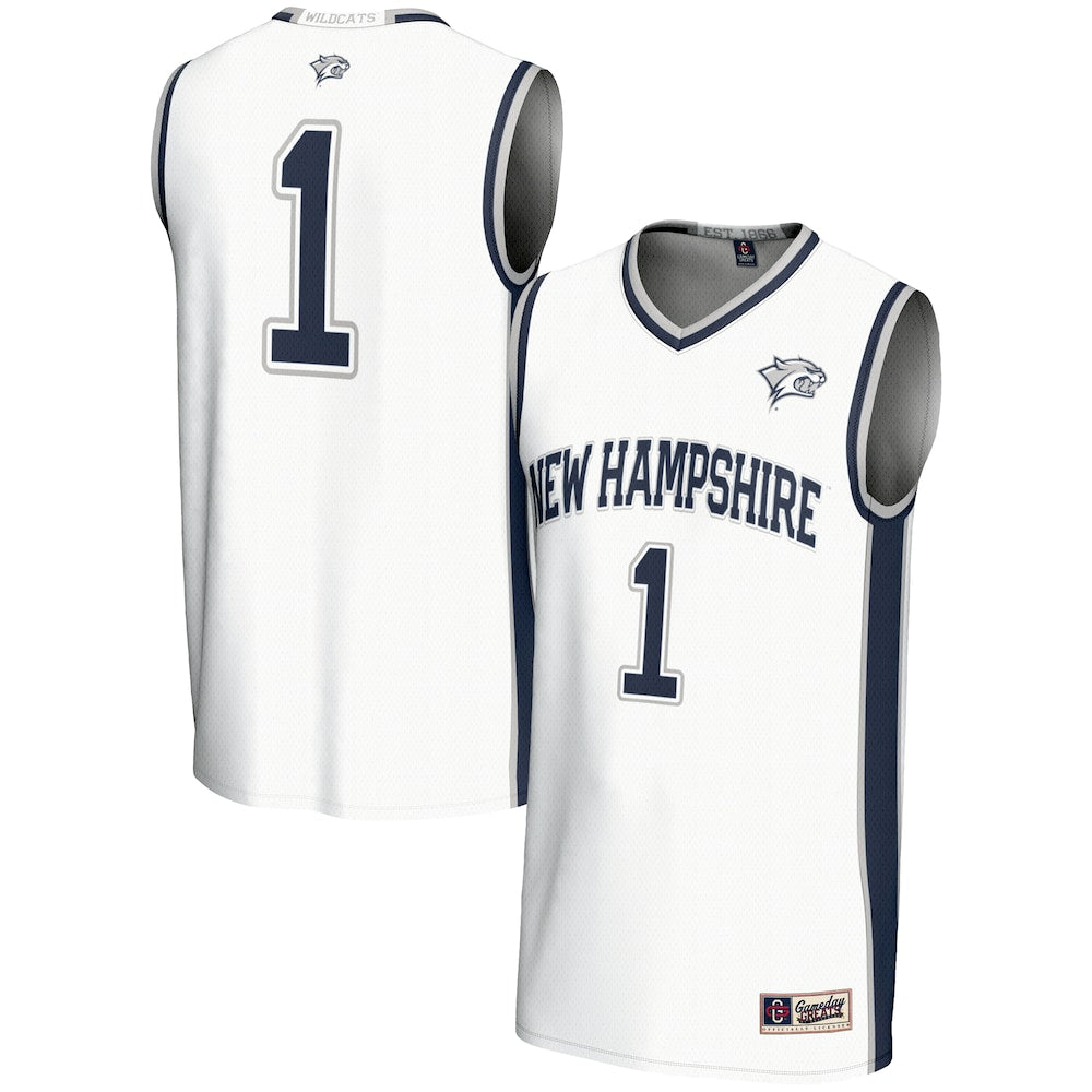 New Hampshire Wildcats Lightweight Gameday Greats White Basketball Jersey product image