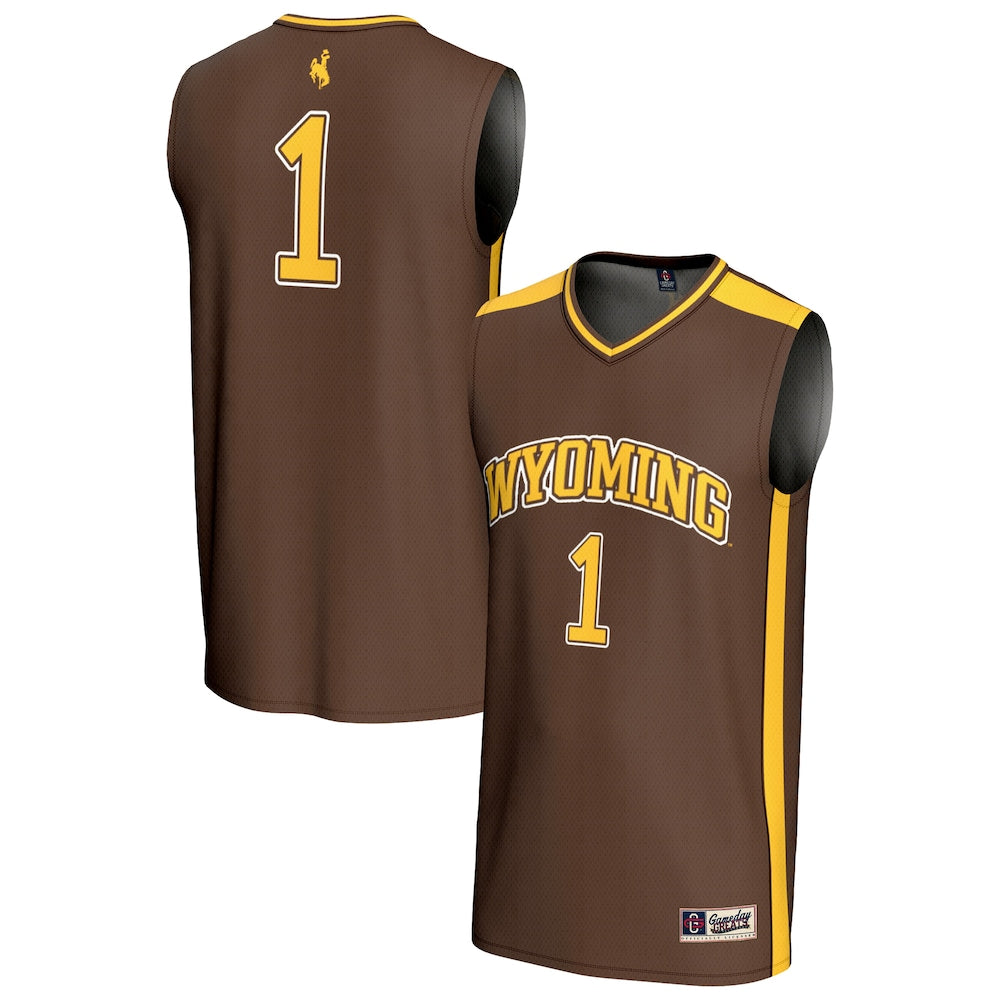 Wyoming Cowboys Lightweight Gameday Greats Brown Basketball Jersey product image