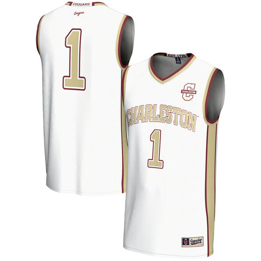Charleston Cougars Gameday Greats White Basketball Jersey product image