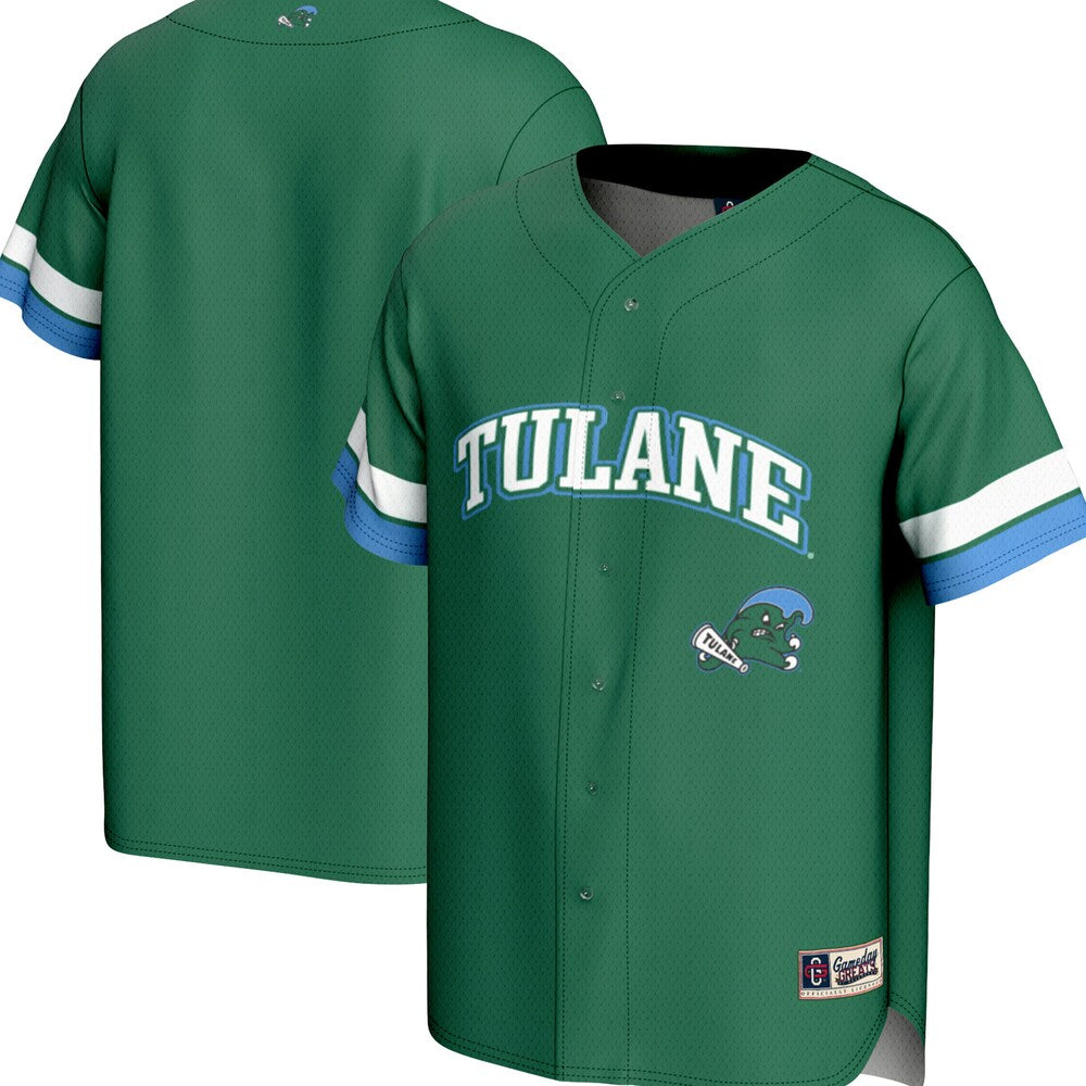 Tulane Green Wave Gameday Greats Green Baseball Jersey product image