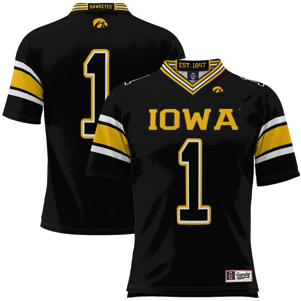 Iowa Hawkeyes Gameday Greats Black Football Jersey product image