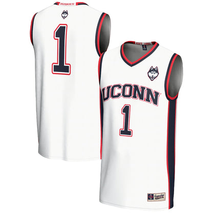 Uconn Huskies Lightweight Gameday Greats White Basketball Jersey product image