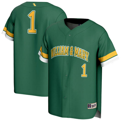 William & Mary Tribe Green Baseball Jersey product image