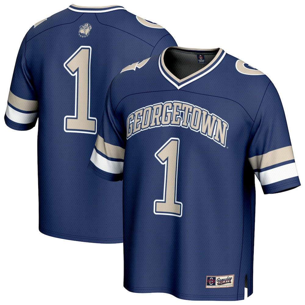 Georgetown Hoyas Lightweight Gameday Greats Navy Football Jersey product image