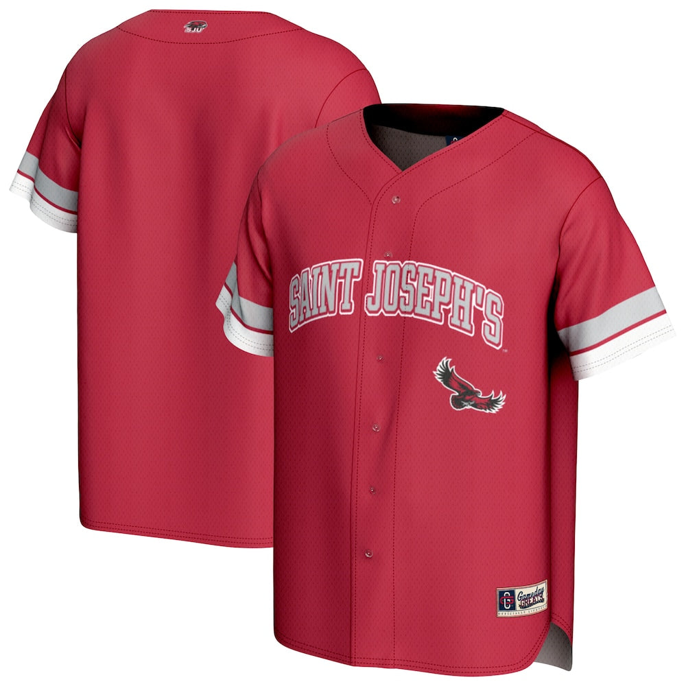 Saint Joseph's Hawks Gameday Greats Crimson Baseball Jersey product image