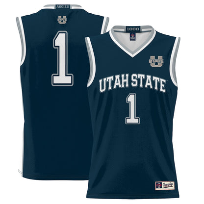 Utah State Aggies Lightweight Gameday Greats Navy Basketball Jersey product image