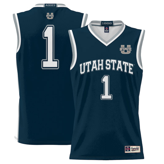 Utah State Aggies Lightweight Gameday Greats Navy Basketball Jersey product image