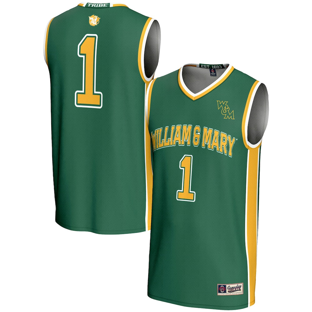 William & Mary Tribe Lightweight Gameday Greats Green Basketball Jersey product image