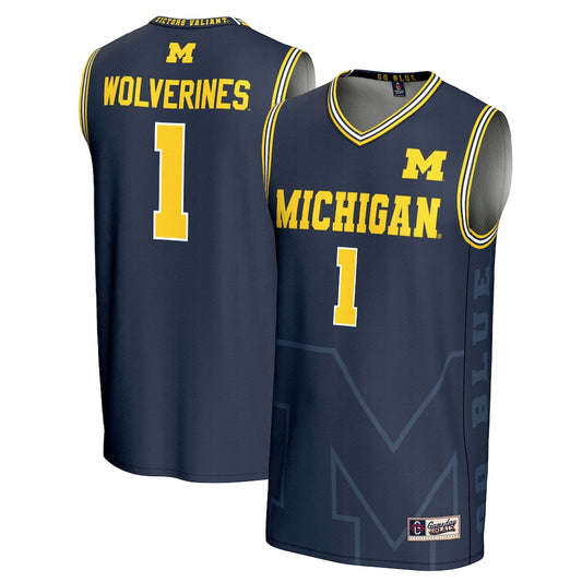 Michigan Wolverines Lightweight Gameday Greats Navy Basketball Jersey product image