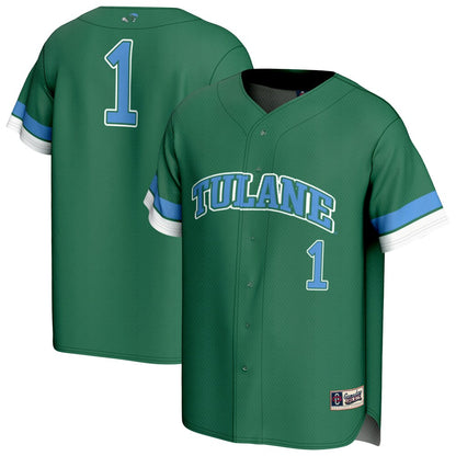 Tulane Green Wave Lightweight Gameday Greats Green Baseball Jersey product image
