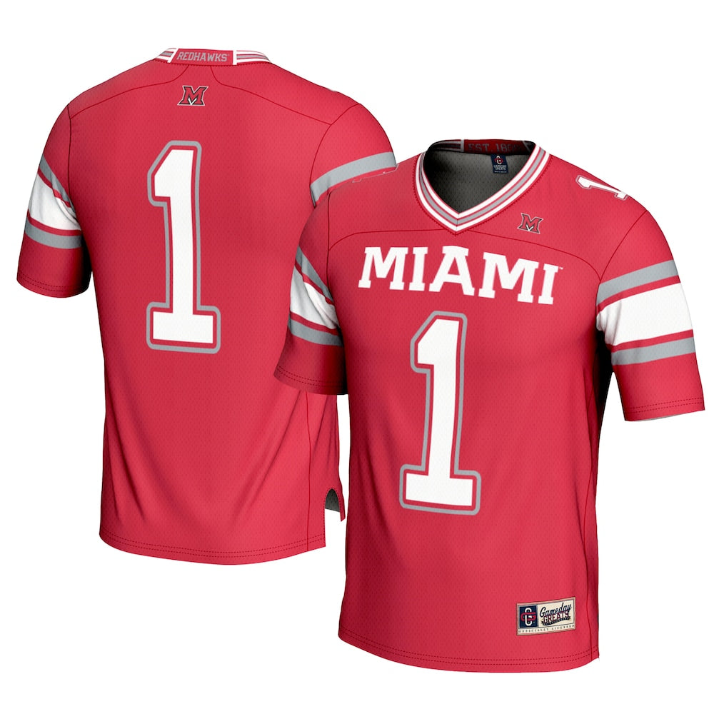 Miami University Redhawks Gameday Greats Red Football Jersey product image