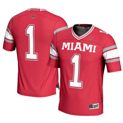 Miami University Redhawks Gameday Greats Red Football Jersey product image