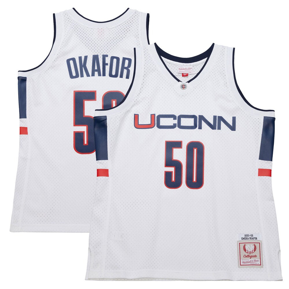 Uconn Huskies 2001-02 Swingman Replica White Football Jersey product image