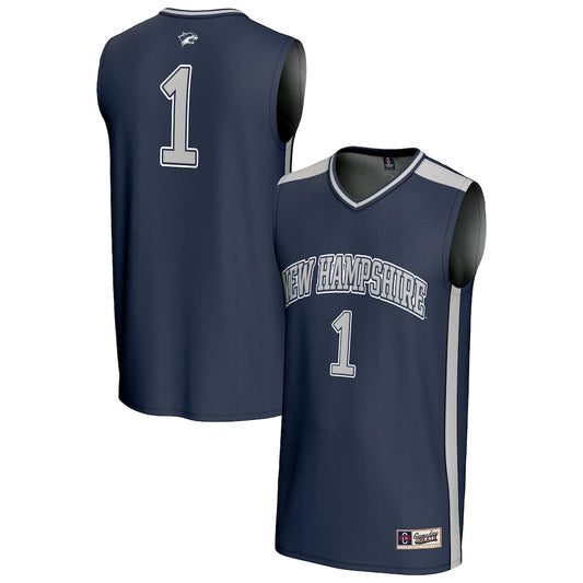 New Hampshire Wildcats Lightweight Gameday Greats Navy Basketball Jersey product image
