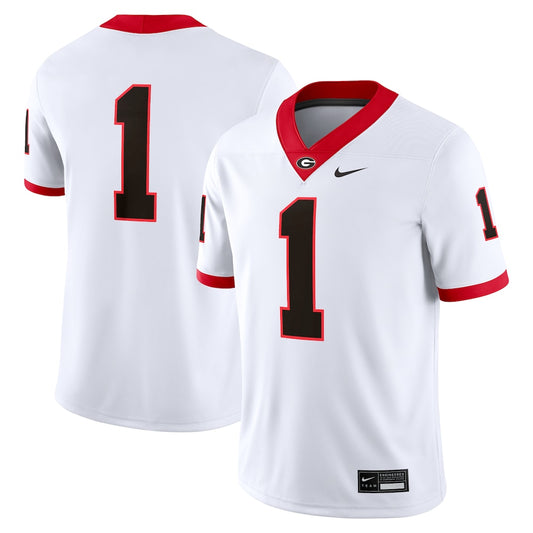 Georgia Bulldogs #1 Game White Football Jersey product image