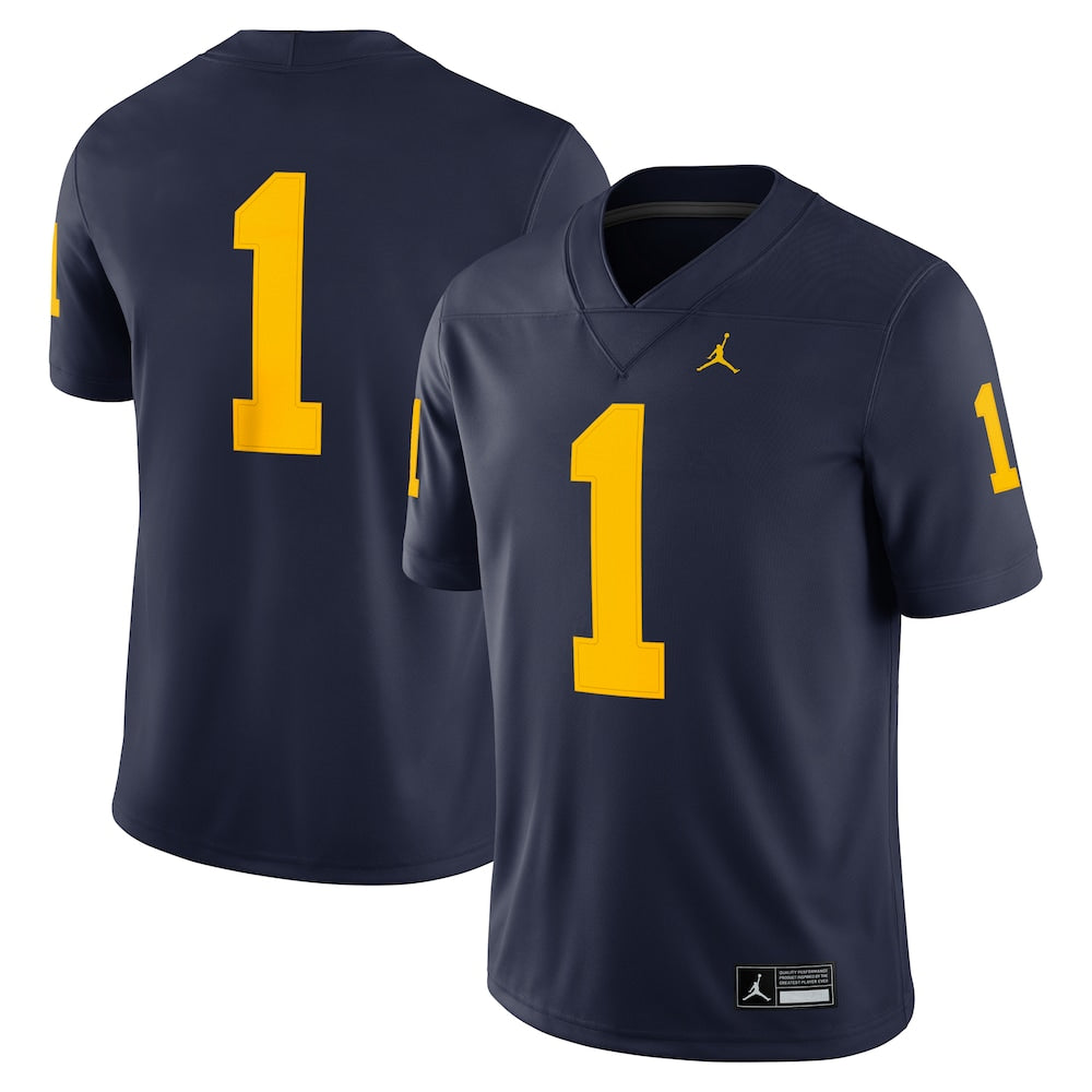 Michigan Wolverines Game Navy Football Jersey product image