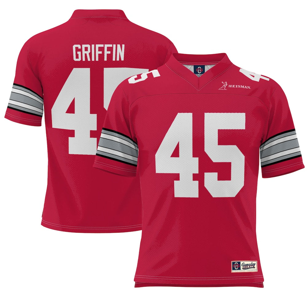 Ohio State Buckeyes Gameday Greats Scarlet Football Jersey product image