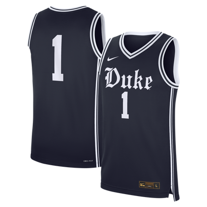 Duke Blue Devils #1 Replica Alternate Blue Basketball Jersey product image
