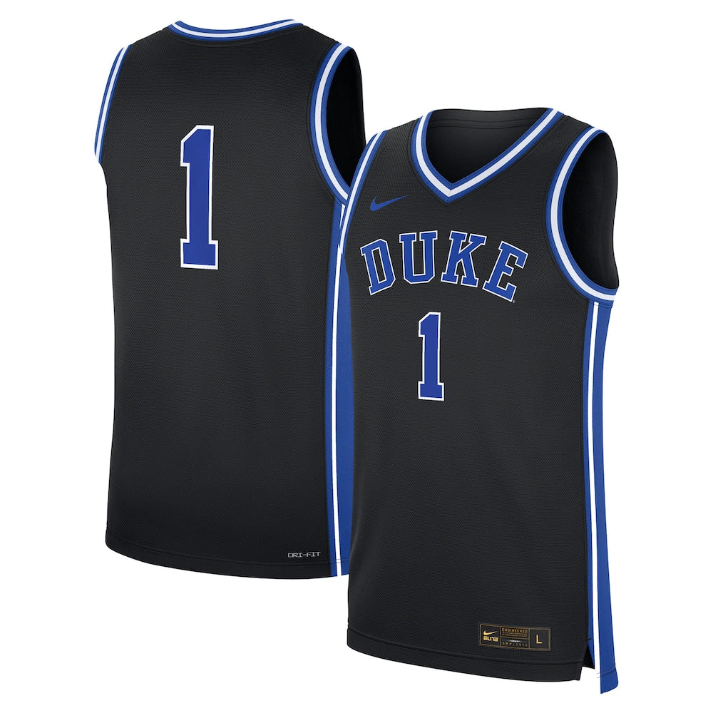 Duke Blue Devils #1 Replica Alternate Black Football Jersey product image