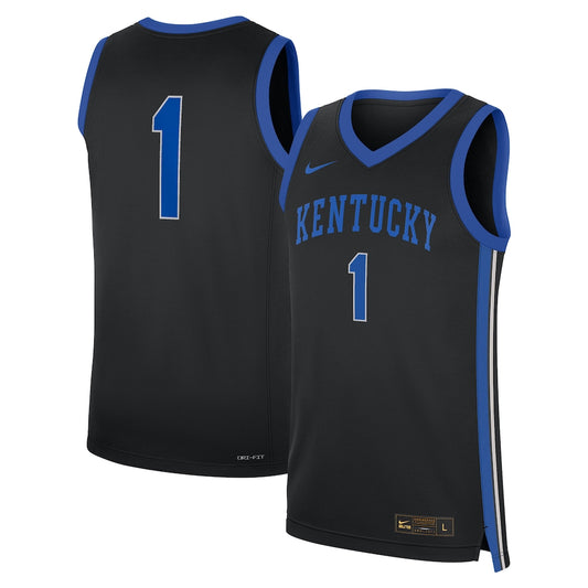Kentucky Wildcats #1 Replica Alternate Black Football Jersey product image