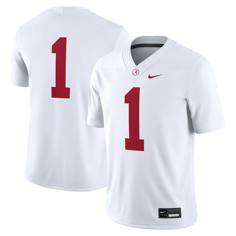 Alabama Crimson Tide #1 Game Crimson Football Jersey product image
