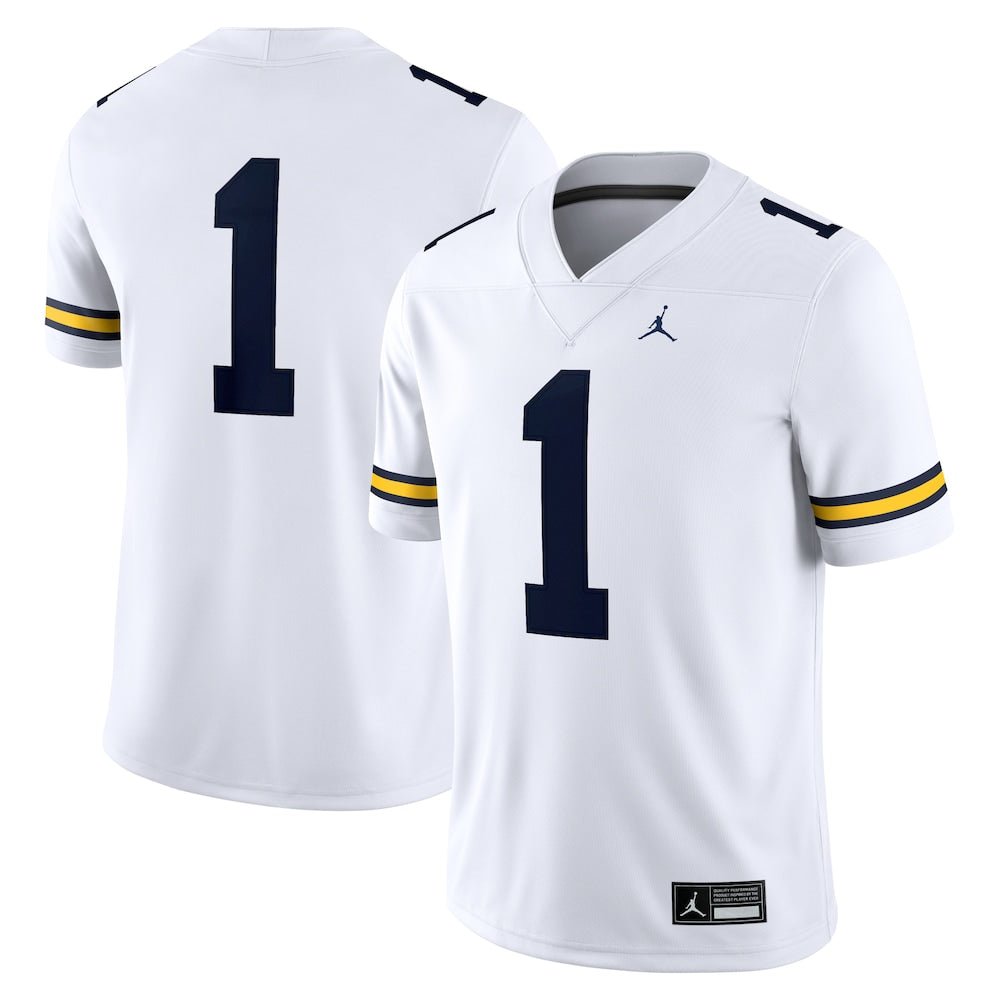 Michigan Wolverines Game White Football Jersey product image