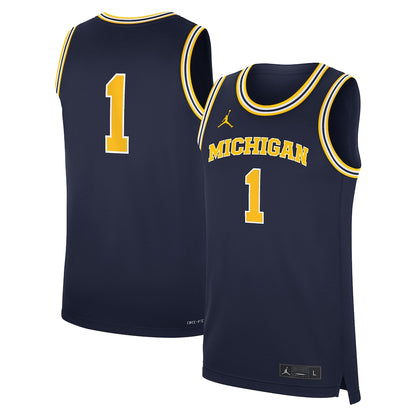 Michigan Wolverines Replica Navy Basketball Jersey product image