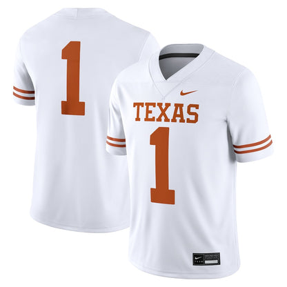 Texas Longhorns #1 Game White Football Jersey product image